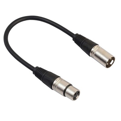 0.3m XLR 3 Pin Male to Female Microphone Audio Extension Cable